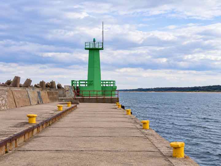Spaziergang auf der Mole von Władysławowo